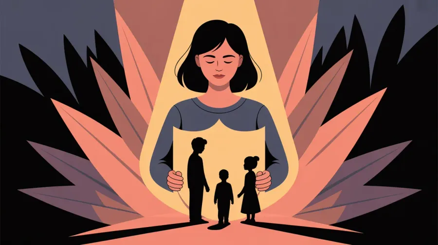 Mulher com postura firme e serena diante de um ambiente residencial iluminado, representando a construção de limites saudáveis com familiares sob acompanhamento da Psicóloga Eliza Chagas.
